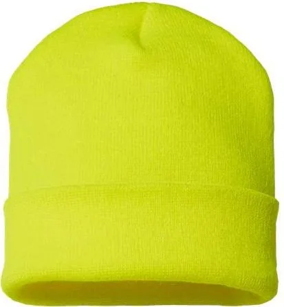 Cap America TKN24 USA-Made 12" Cuffed Beanie - Neon Yellow