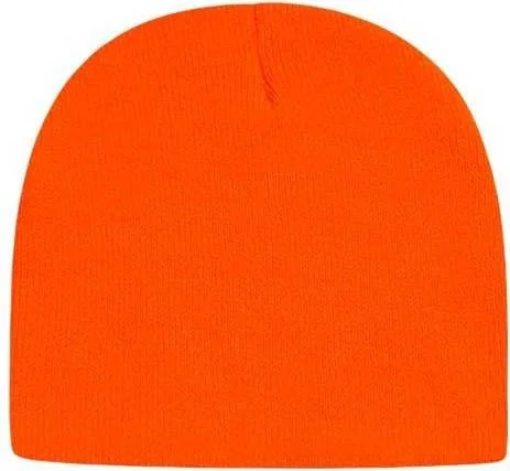 Cap America TKN28 USA-Made 8 12" Beanie - Neon Blaze Orange