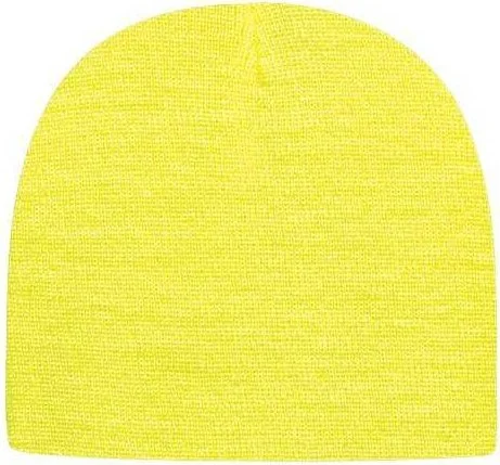 Cap America TKN28 USA-Made 8 12" Beanie - Neon Yellow