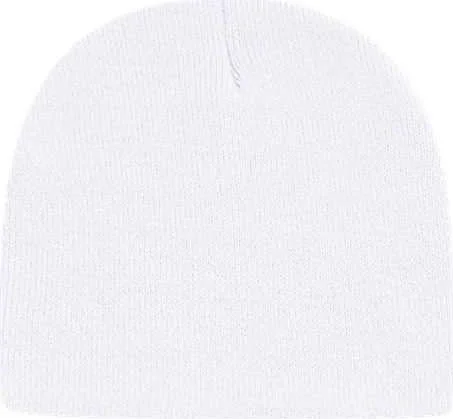 Cap America TKN28 USA-Made 8 12" Beanie - White