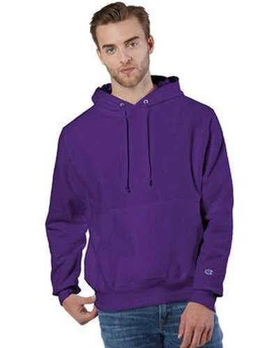 Champion S1051 Reverse Weave Pullover Hooded Sweatshirt - Purple