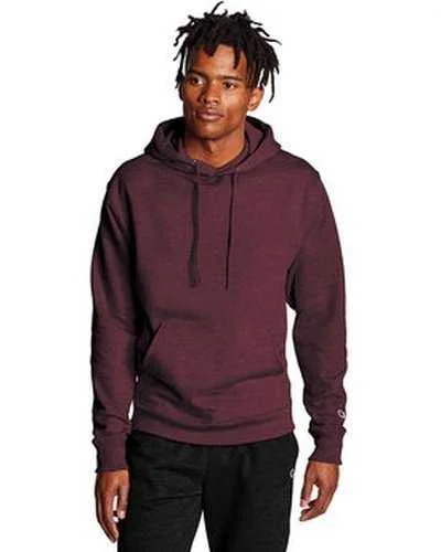 Champion S700 Adult Powerblend Pullover Hooded Sweatshirt - Maroon Heather