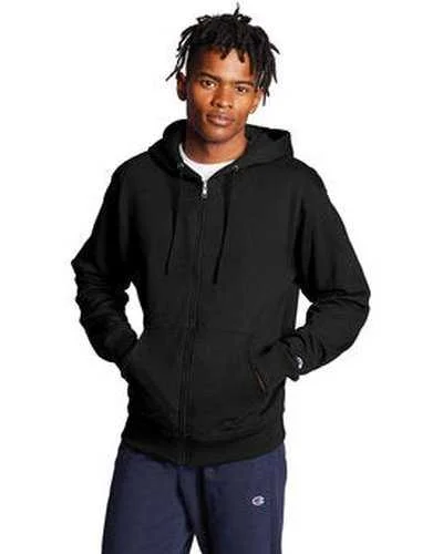 Champion S800 Adult Powerblend Full-Zip Hooded Sweatshirt - Black