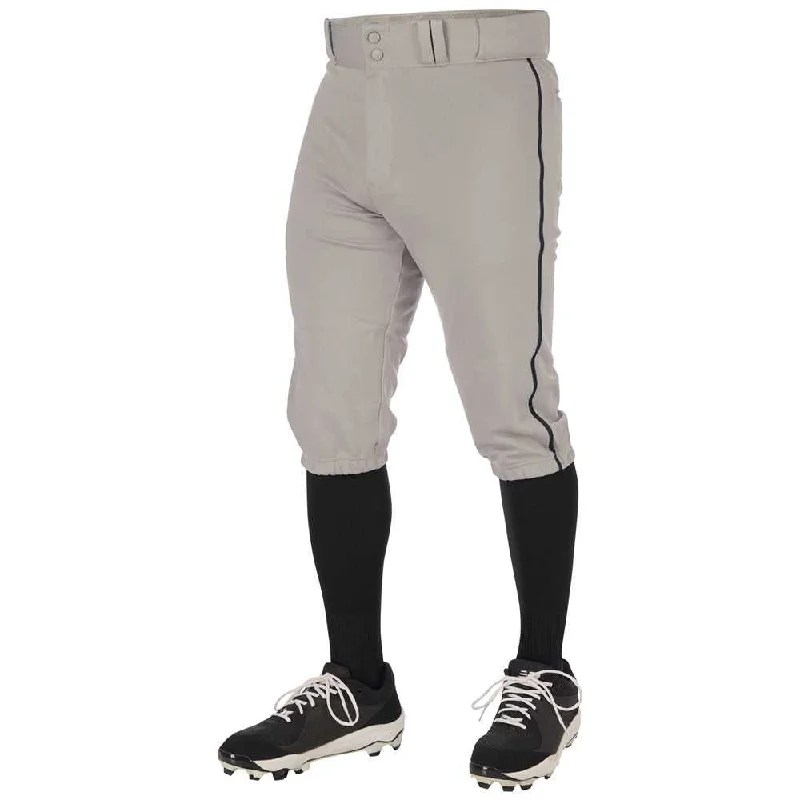 Champro BP70 Triple Crown 2.0 Men's and Youth Knicker Pant With Braid - Gray Black