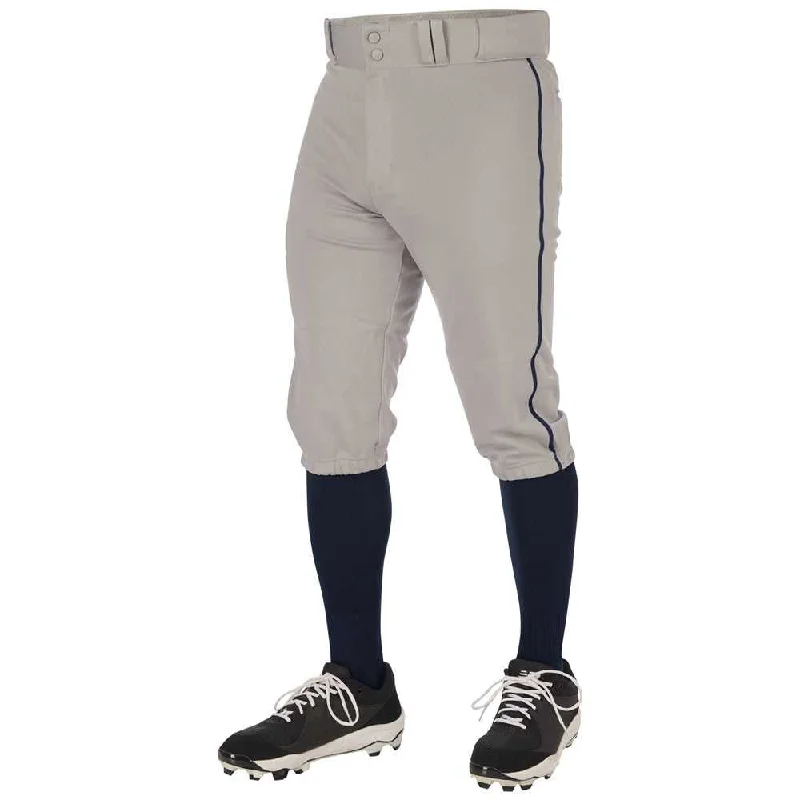 Champro BP70 Triple Crown 2.0 Men's and Youth Knicker Pant With Braid - Gray Navy