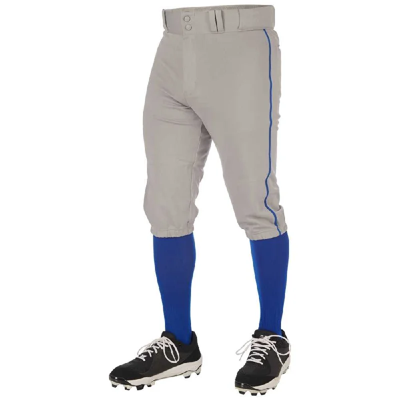 Champro BP70 Triple Crown 2.0 Men's and Youth Knicker Pant With Braid - Gray Royal