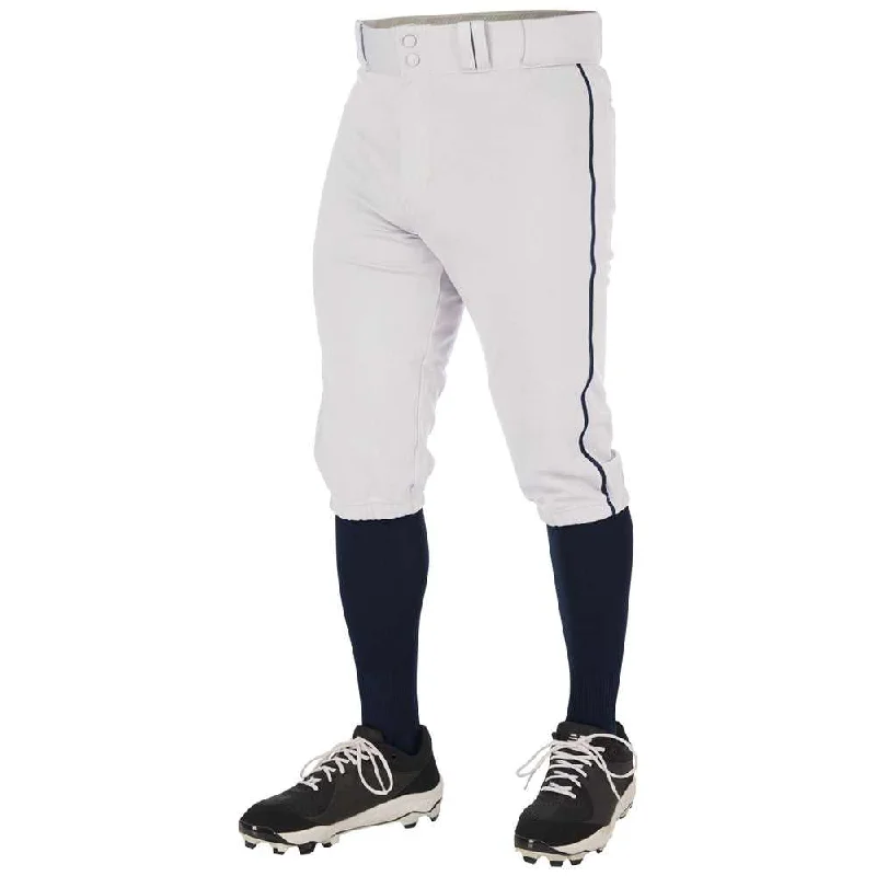 Champro BP70 Triple Crown 2.0 Men's and Youth Knicker Pant With Braid - White Navy