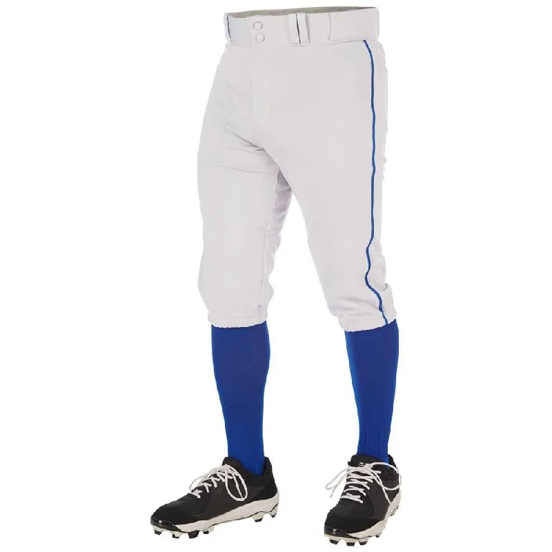 Champro BP70 Triple Crown 2.0 Men's and Youth Knicker Pant With Braid - White Royal