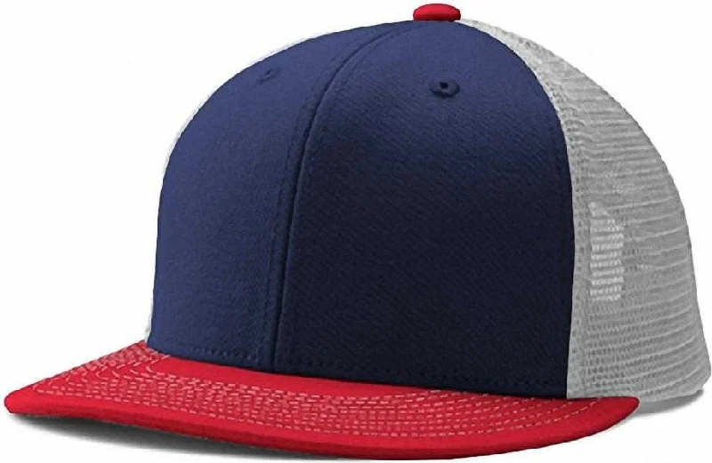 Champro HC5 Performance Trucker Snapback - Navy White Scarlet