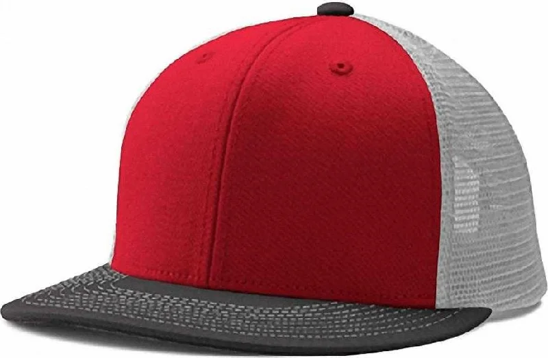 Champro HC5 Performance Trucker Snapback - Scarlet White Black