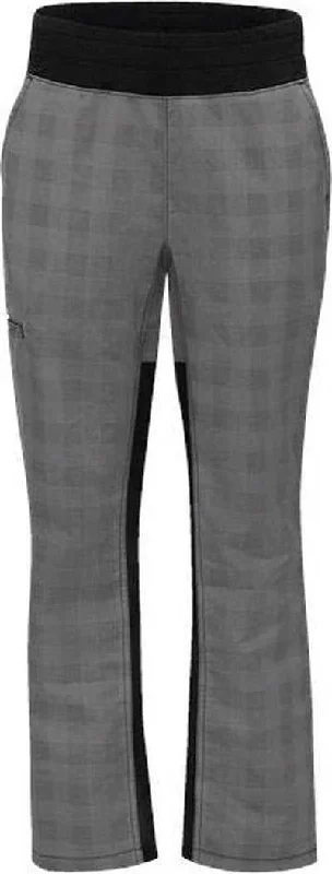 Chef Designs 0P1W Women's Airflow Chef Pants - Gray Black Plaid