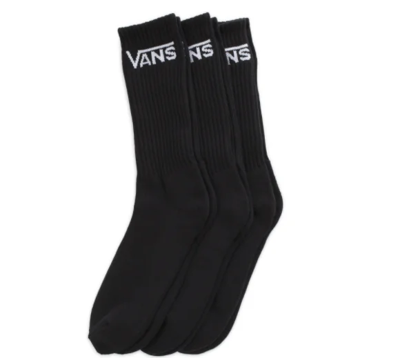 Classic Crew Socks 3 Pack | Black