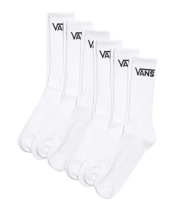 Classic Crew Socks 6-Pack | White