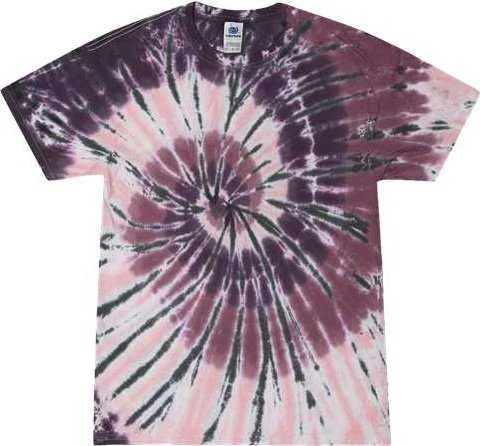 Colortone 1000 Multi-Color Tie-Dyed T-Shirt - Cherry Cola