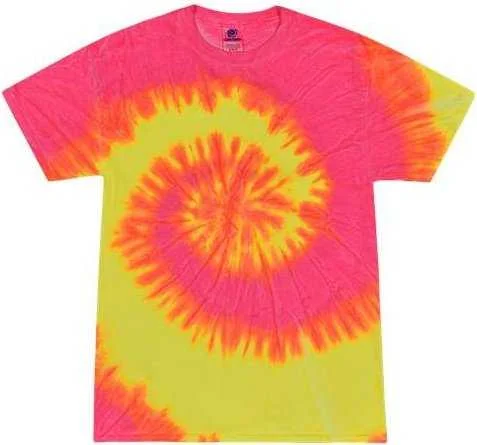 Colortone 1000 Multi-Color Tie-Dyed T-Shirt - Fluorescent Swirl