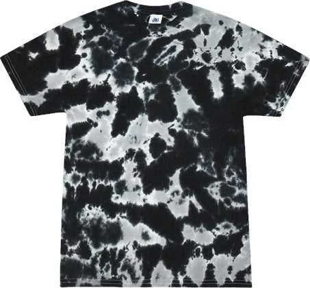 Colortone 1000 Multi-Color Tie-Dyed T-Shirt - Multi Black