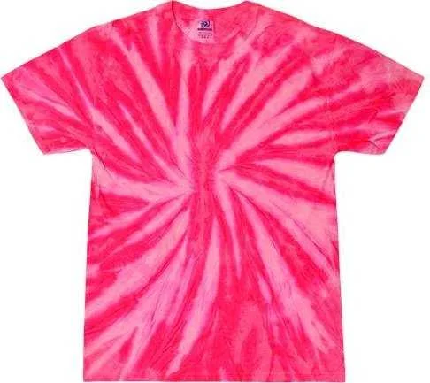 Colortone 1000 Multi-Color Tie-Dyed T-Shirt - Neon Bubblegum