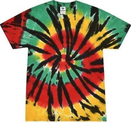 Colortone 1000 Multi-Color Tie-Dyed T-Shirt - Rasta Web