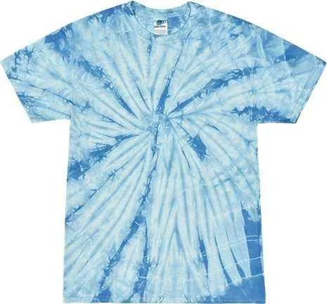 Colortone 1000 Multi-Color Tie-Dyed T-Shirt - Spider Baby Blue