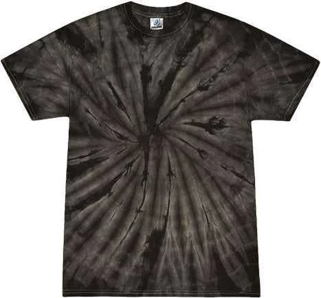 Colortone 1000 Multi-Color Tie-Dyed T-Shirt - Spider Black