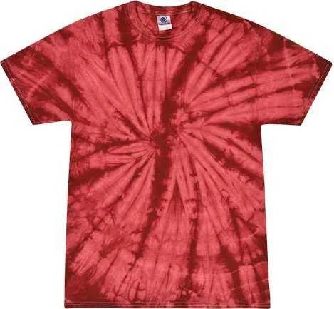 Colortone 1000 Multi-Color Tie-Dyed T-Shirt - Spider Crimson