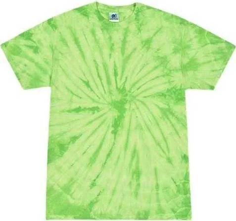 Colortone 1000 Multi-Color Tie-Dyed T-Shirt - Spider Lime