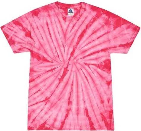 Colortone 1000 Multi-Color Tie-Dyed T-Shirt - Spider Pink