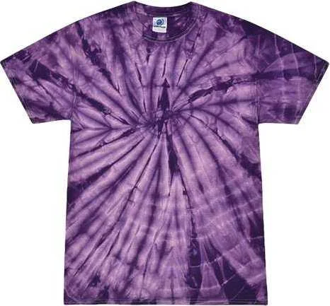 Colortone 1000 Multi-Color Tie-Dyed T-Shirt - Spider Purple