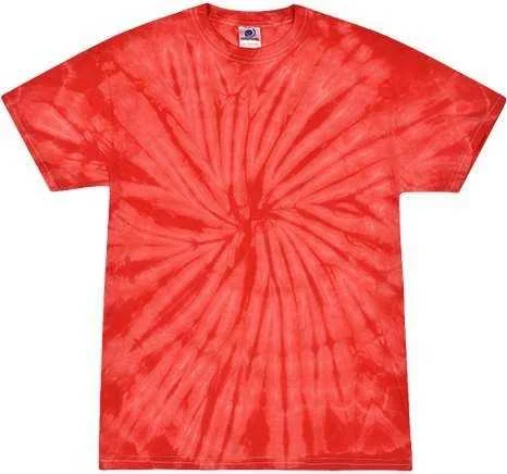 Colortone 1000 Multi-Color Tie-Dyed T-Shirt - Spider Red