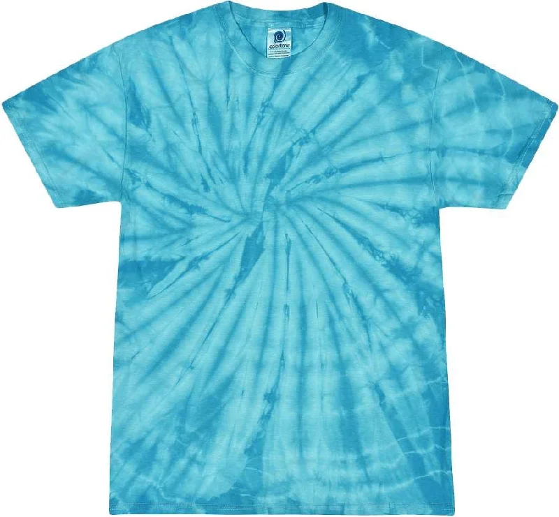 Colortone 1000 Multi-Color Tie-Dyed T-Shirt - Spider Turquoise