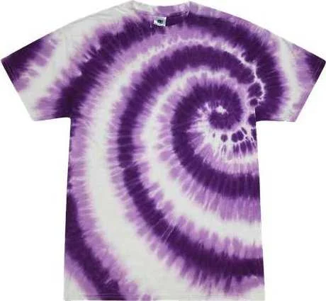 Colortone 1000 Multi-Color Tie-Dyed T-Shirt - Swirl Purple