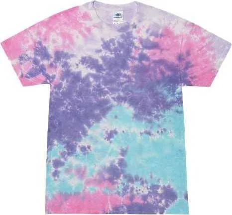 Colortone 1000Y Youth Multi-Color Tie-Dyed T-Shirt - Cotton Candy