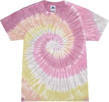 Colortone 1000Y Youth Multi-Color Tie-Dyed T-Shirt - Desert Rose