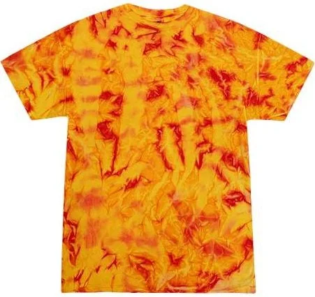 Colortone 1000Y Youth Multi-Color Tie-Dyed T-Shirt - Fire