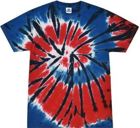 Colortone 1000Y Youth Multi-Color Tie-Dyed T-Shirt - Independence