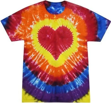 Colortone 1150 Shapes Tie-Dyed T-Shirt - Multicolor Heart