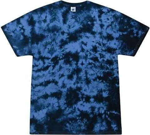 Colortone 1390 Crystal Wash T-Shirt - Crystal Columbia/ Navy