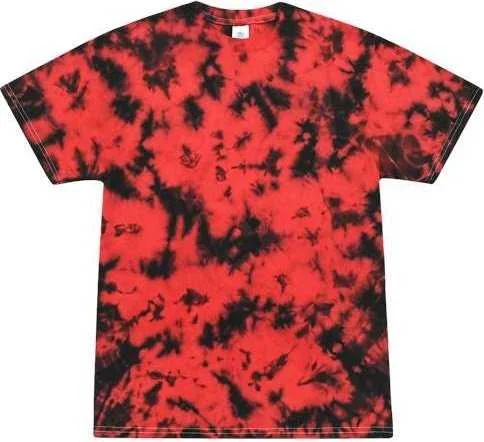 Colortone 1390 Crystal Wash T-Shirt - Crystal Red/ Black