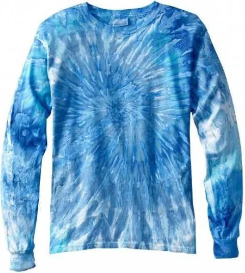 Colortone 2000 Tie-Dyed Long Sleeve T-Shirt - Blue Jerry