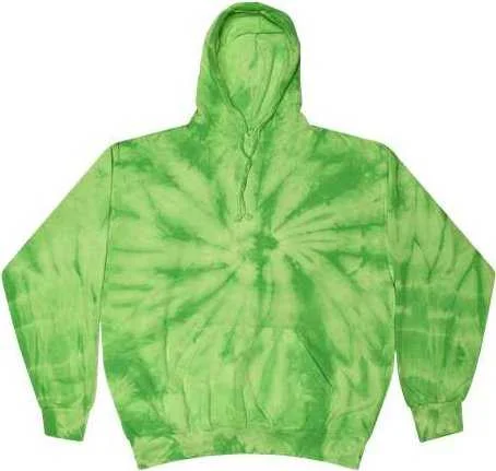 Colortone 8777 Tie-Dyed Hooded Sweatshirt - Spider Lime