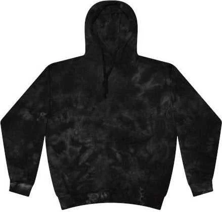 Colortone 8790Y Youth Crystal Tie-Dyed Hooded Sweatshirt - Crystal Black