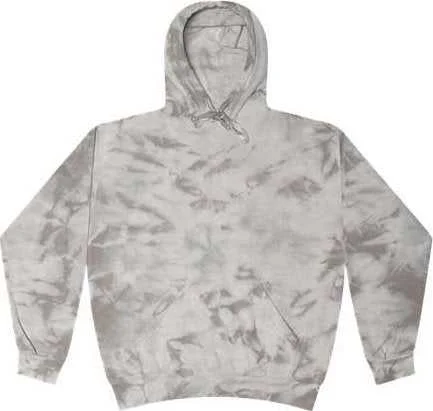 Colortone 8790Y Youth Crystal Tie-Dyed Hooded Sweatshirt - Crystal Silver