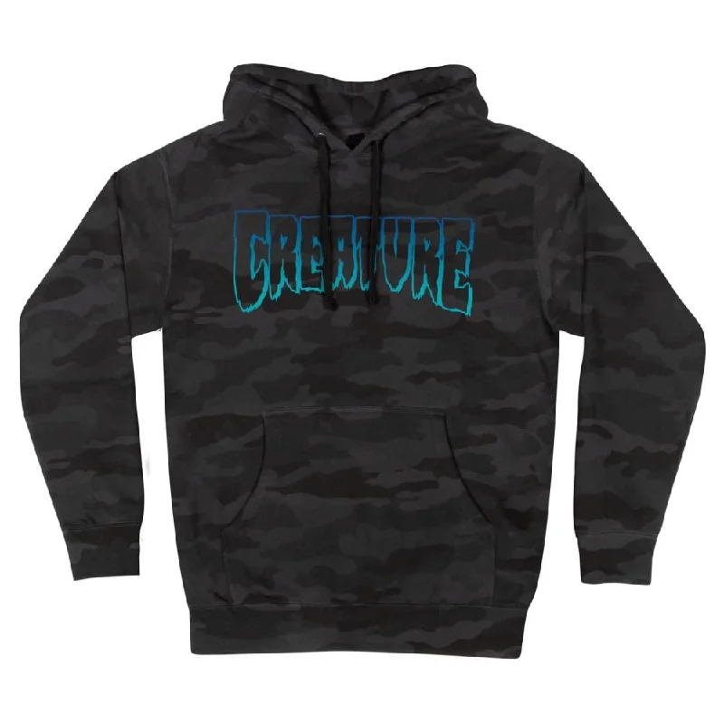 Creature Hoody Logo Outline - Black Camo