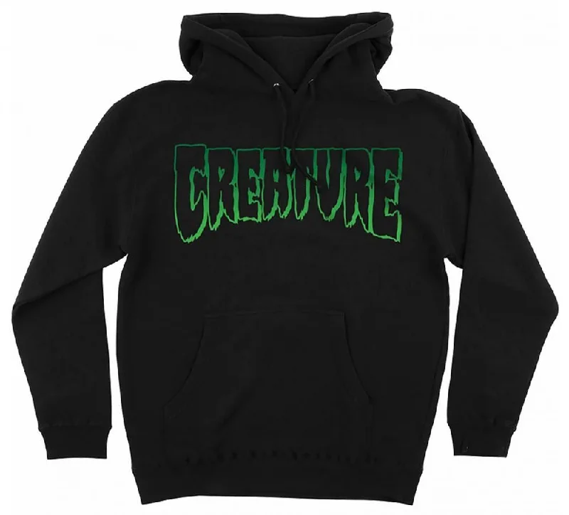 Creature Hoody Logo Outline - Black