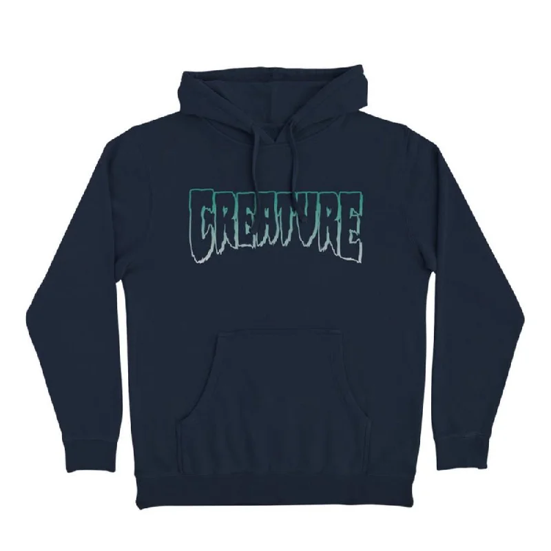 Creature Hoody Logo Outline - Slate / Ice