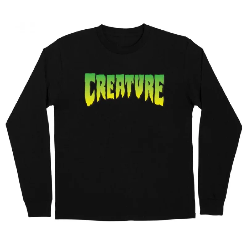 Creature L/S T-Shirt Logo - Black