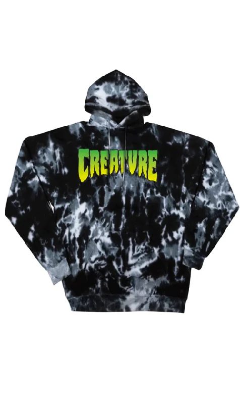 Creature Logo Mens Hoodie Tie Dye