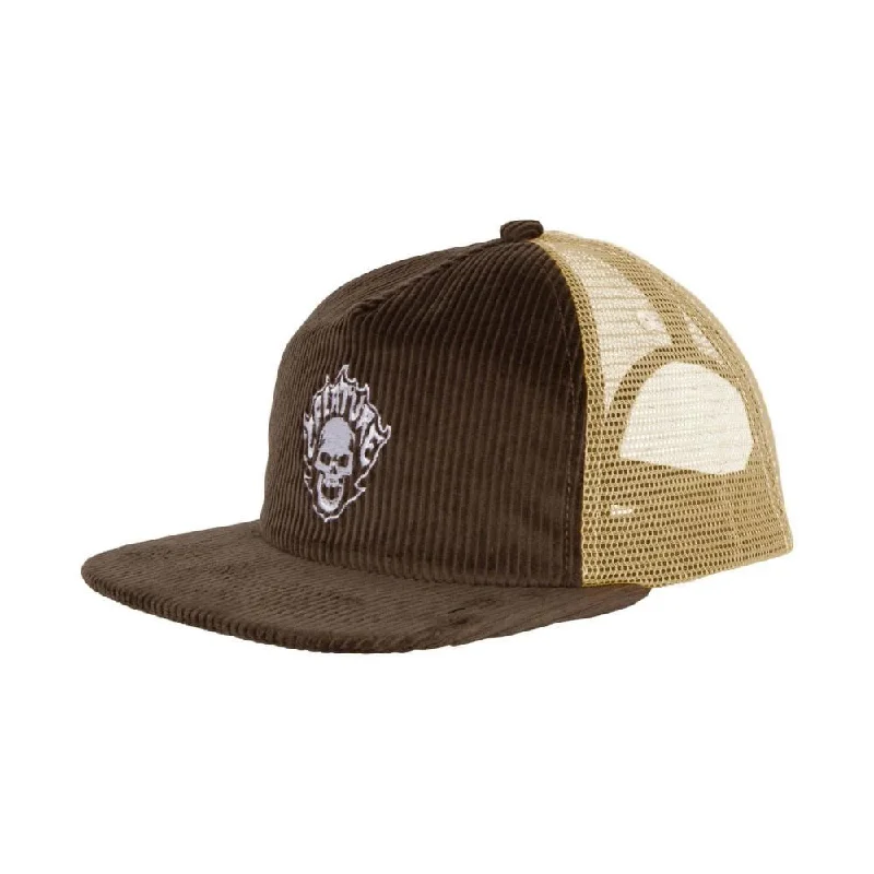 Creature Mesh Cap Bonehead Flame Brown / Tan - O/S