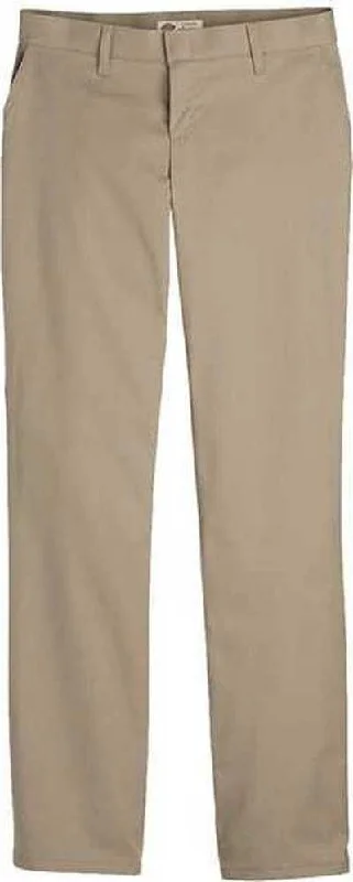 Dickies FP21 Women's Premium Flat Front Pants - Desert Sand - 37 Unhemmed