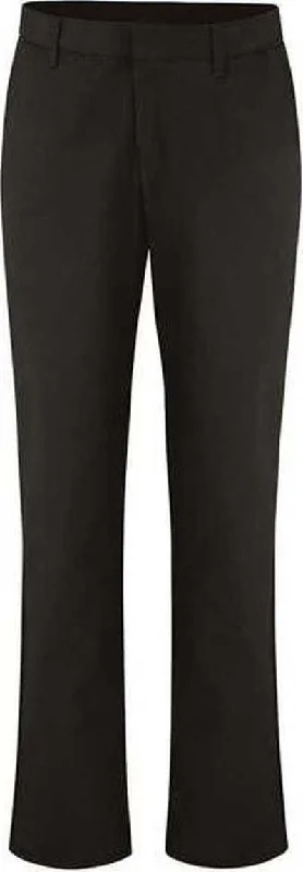 Dickies FP92 Women's Industrial Flat Front Pants - Black - 37 Unhemmed